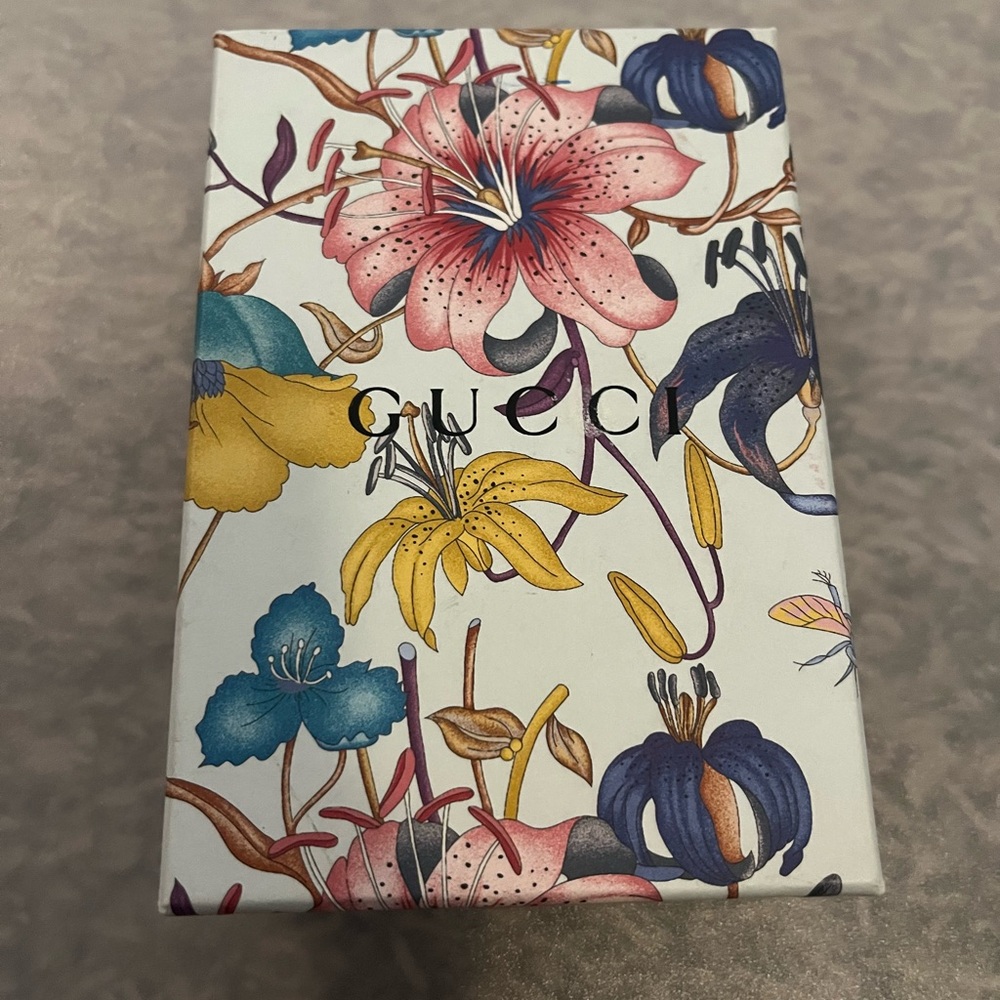 Gucci Floral Marmont Full Inclusion Canvas Wallet with Gold Logo - Picture 7 of 7